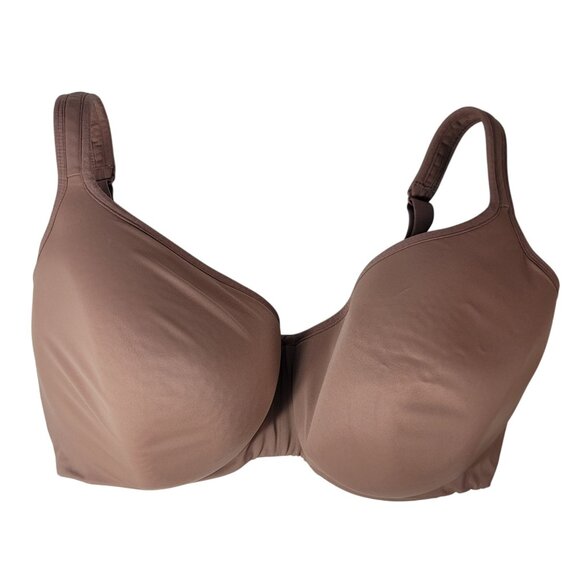 Cacique Lightly Lined Full Coverage Bra 40H Brown Underwire Adj Seamless Square - Picture 1 of 10
